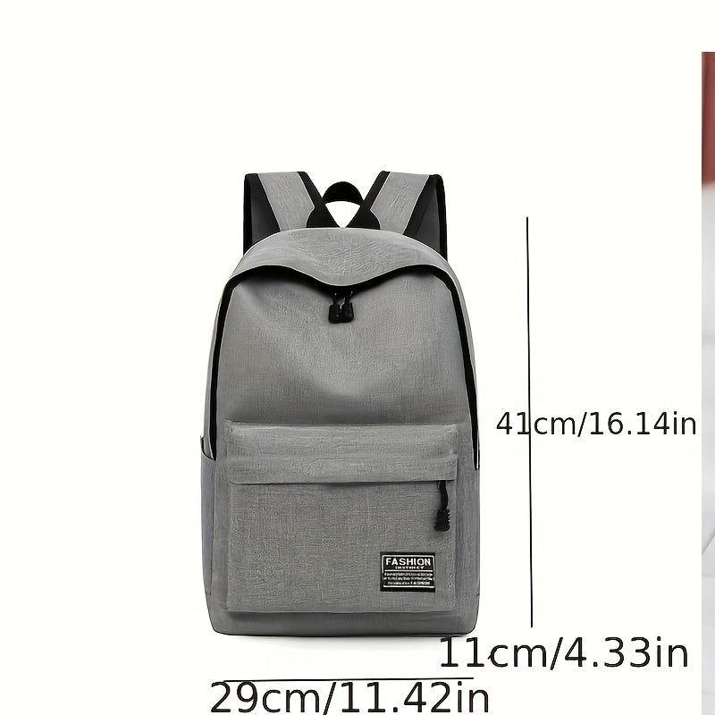 Grey Men's Backpack Large Capacity Computer Backpack