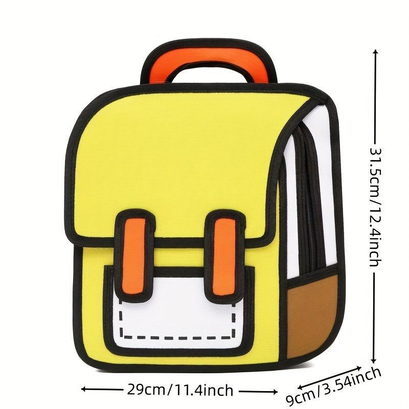Cartoon Comic Backpack 2D Drawing Style
