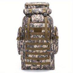 80L Camo Waterproof Tactical Backpack for Hiking Mountaineering