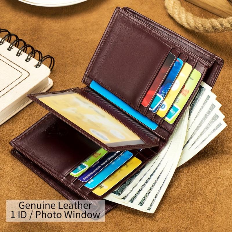 Men's RFID Bifold Wallet 15 Card Slots