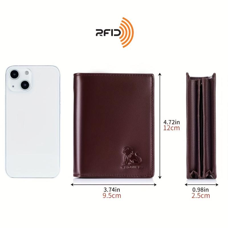 Men's RFID Bifold Wallet 15 Card Slots