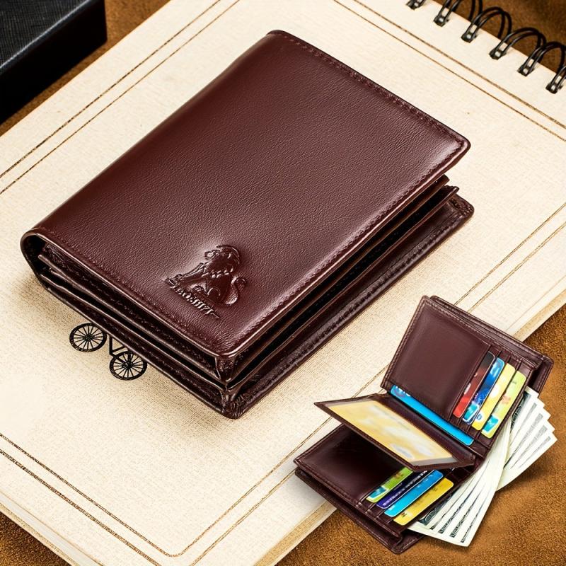 Men's RFID Bifold Wallet 15 Card Slots