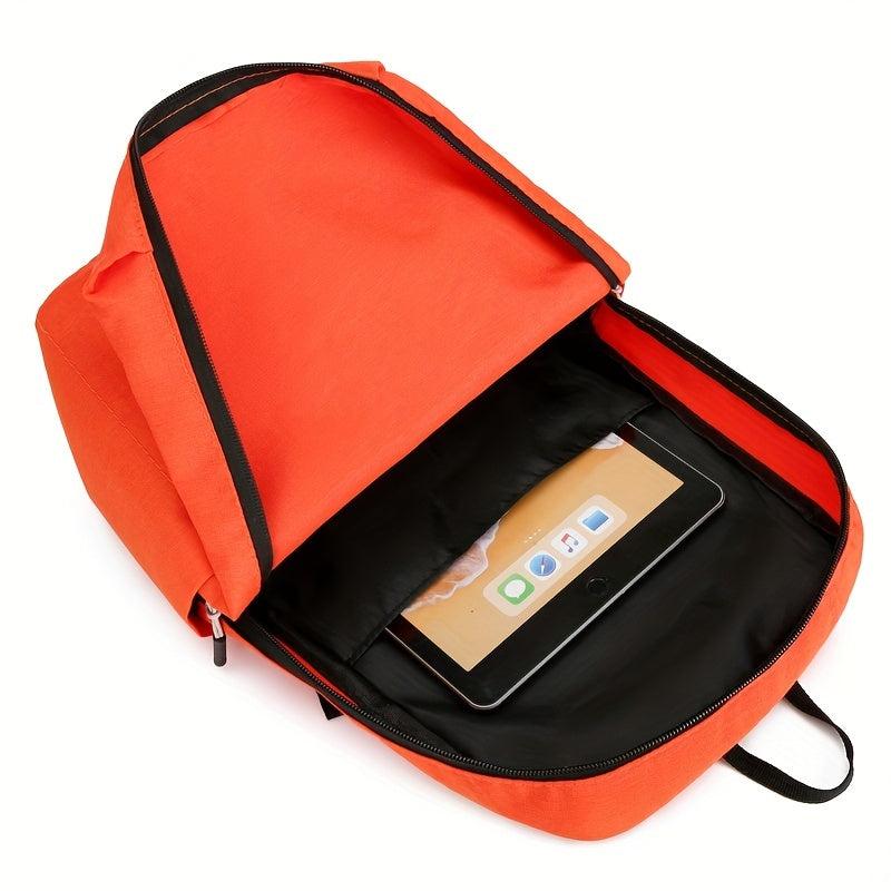 Solid Backpack for Students High School Outdoor Sports Bag