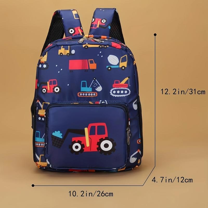 Cartoon Excavator School Bag for Kids