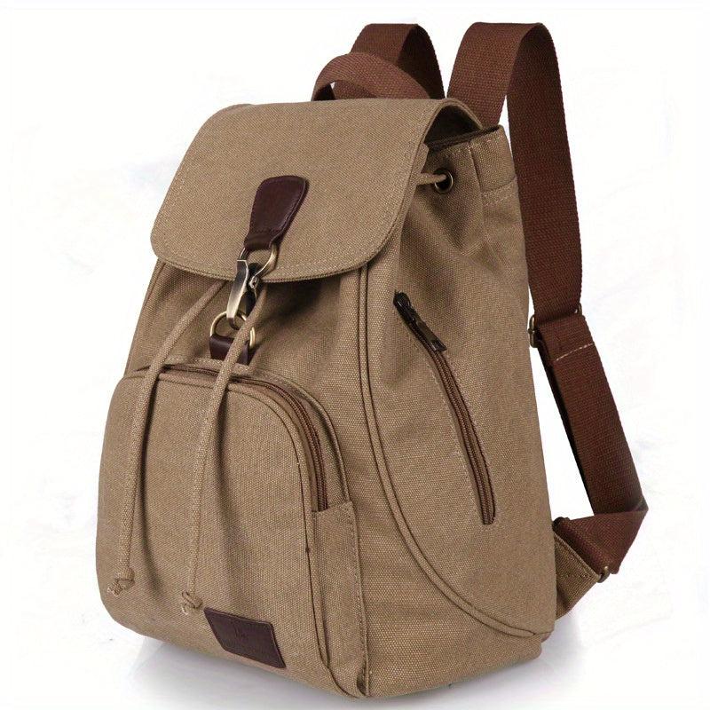 Retro Girls Outdoor Canvas Backpack Double Shoulder Bag