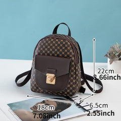 Casual PU Leather Mini Backpack