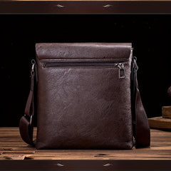 Men's Leather Crossbody Business Chest Bag Large Capacity Satchel