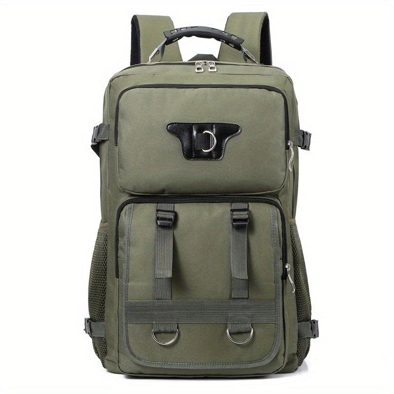 Men's Functional Canvas Backpack Large Capacity Outdoor Travel Backpack