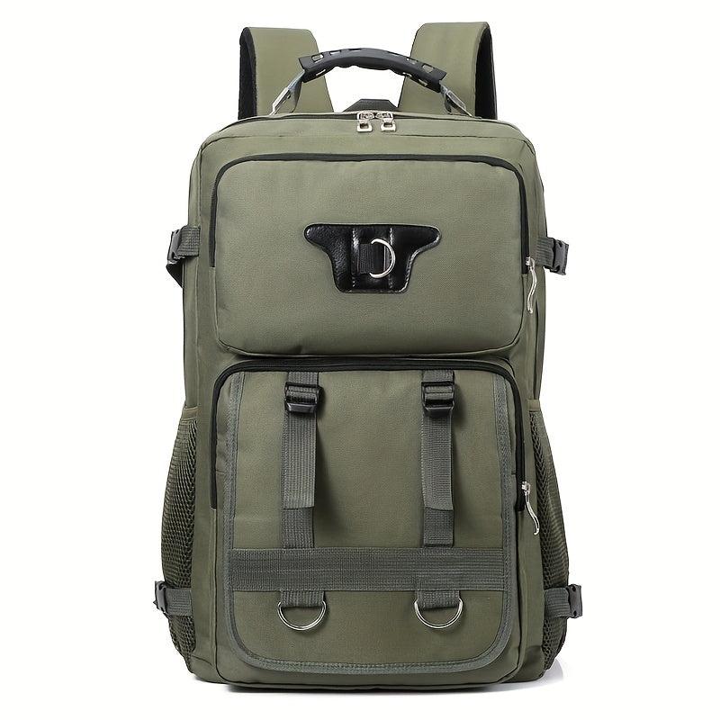 Men's Functional Canvas Backpack Large Capacity Outdoor Travel Backpack