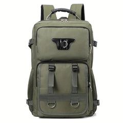 Men's Functional Canvas Backpack Large Capacity Outdoor Travel Backpack