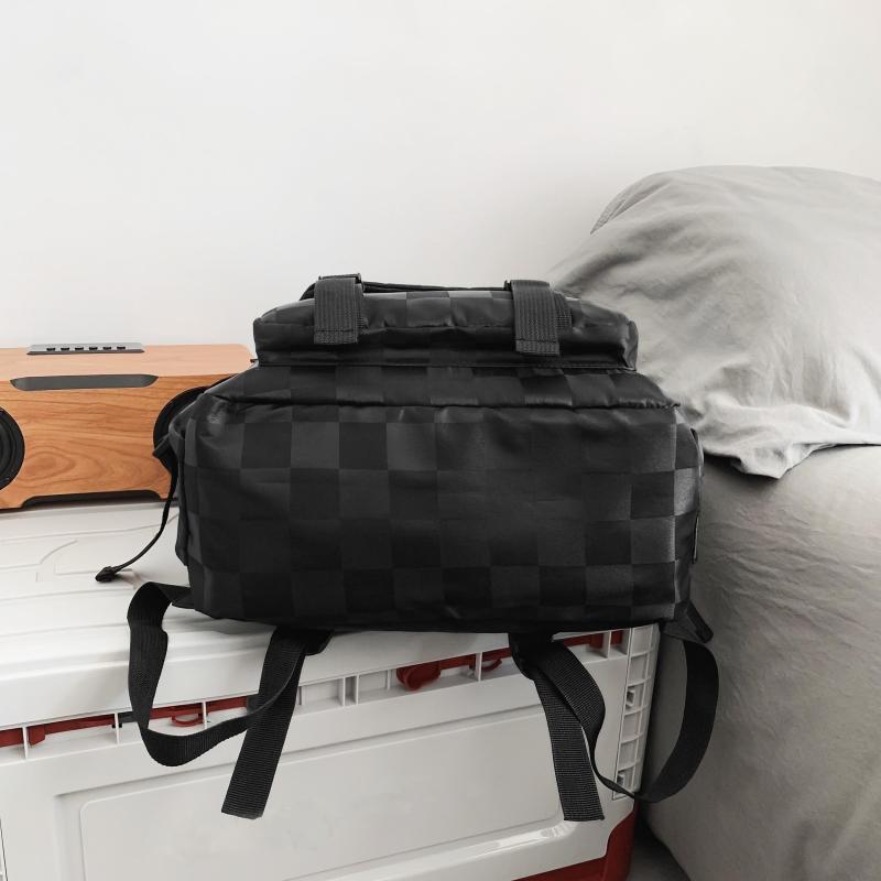 Large Capacity Checkerboard Backpack All-match Schoolbag