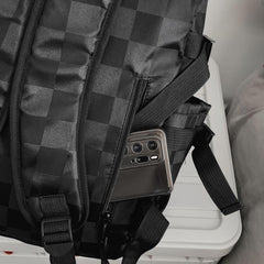 Large Capacity Checkerboard Backpack All-match Schoolbag