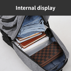Grey Backpack Business Duffel Bag Travel Backpack
