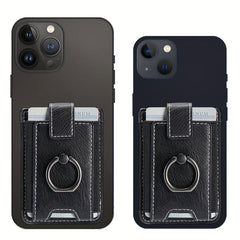 Ring Buckle Phone Back Sticker Card Holder