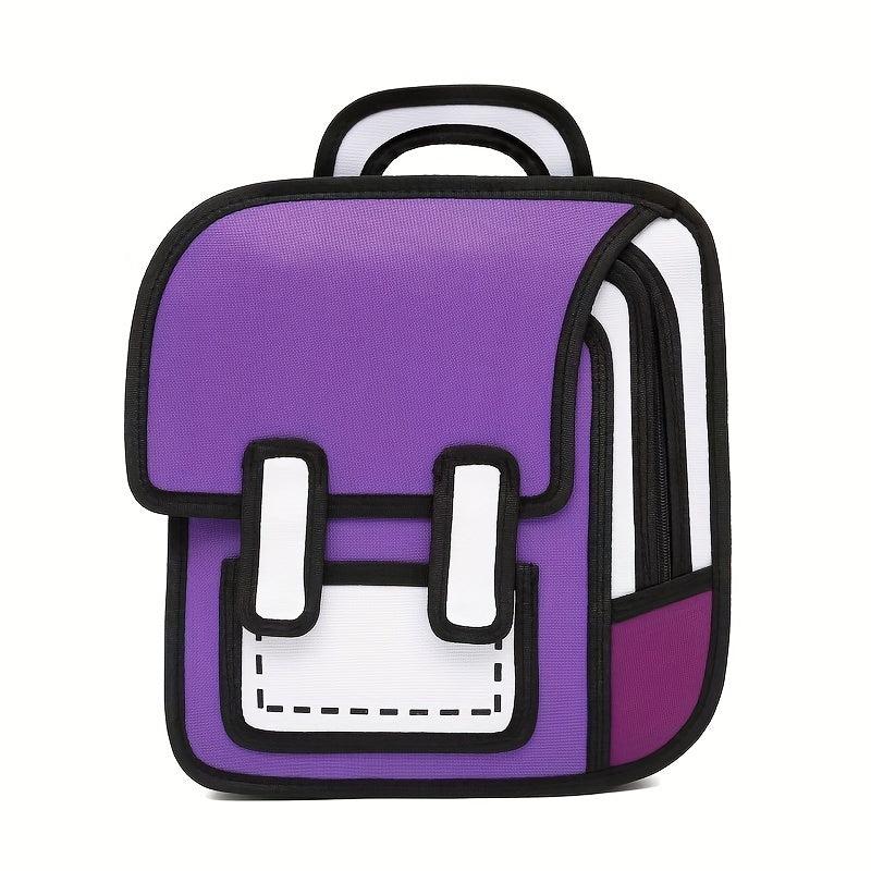 Anime Cartoon 2D Print Backpack Kids Schoolbag Kindergarten Students