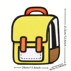 Anime Cartoon 2D Print Backpack Kids Schoolbag Kindergarten Students
