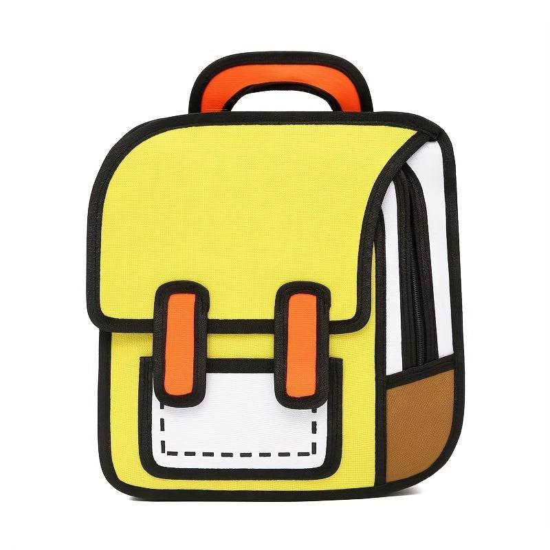 Anime Cartoon 2D Print Backpack Kids Schoolbag Kindergarten Students
