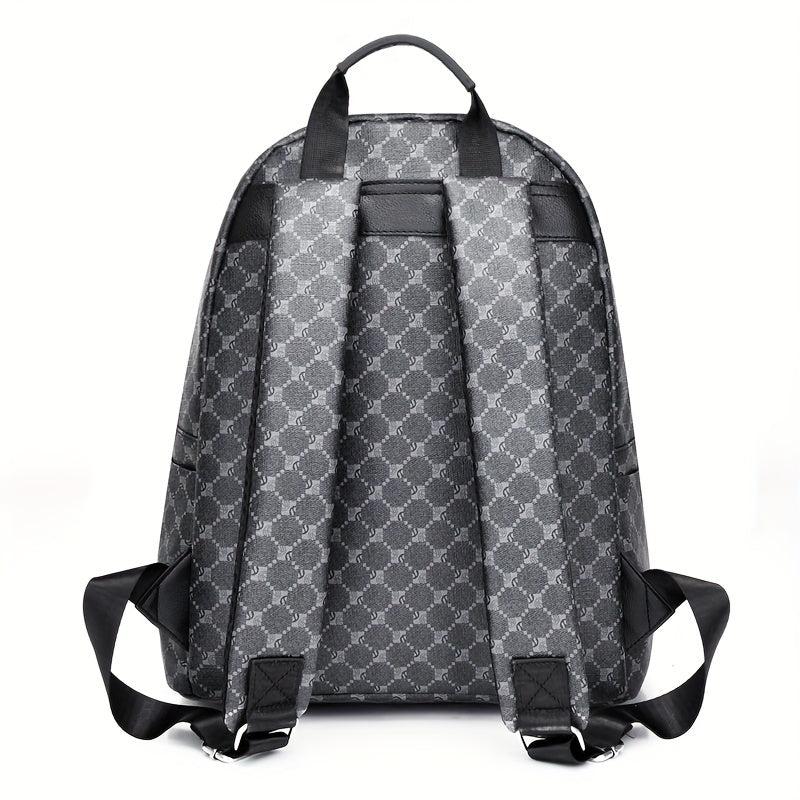 Casual Leather Men's Backpack with Large Capacity