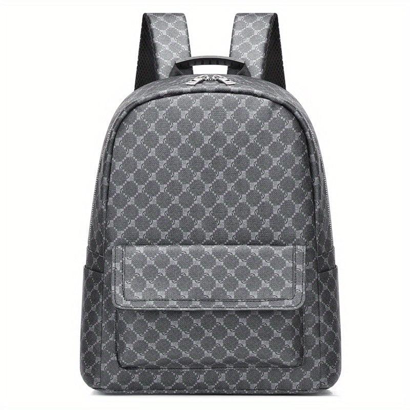 Casual Leather Men's Backpack with Large Capacity