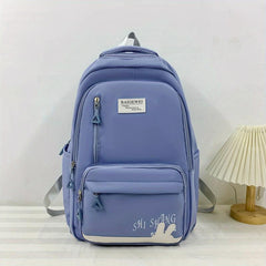 Cute Rabbit Pattern Nylon Backpack for School Students