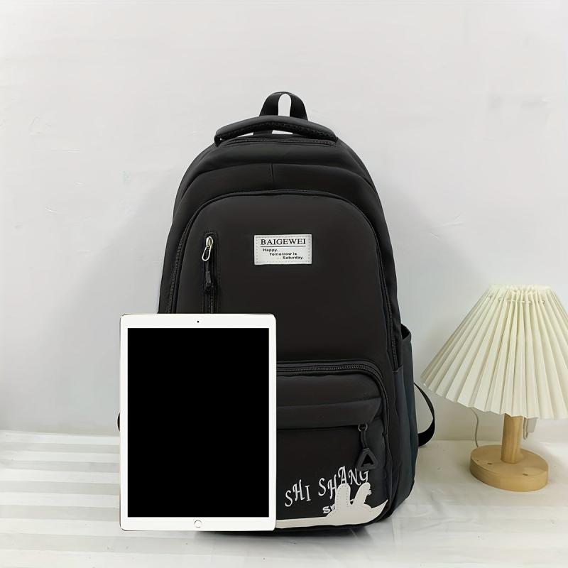 Cute Rabbit Pattern Nylon Backpack for School Students