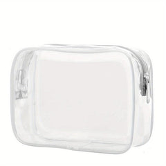 Clear Zipper Cosmetic Bag Portable Travel Toiletry Bag