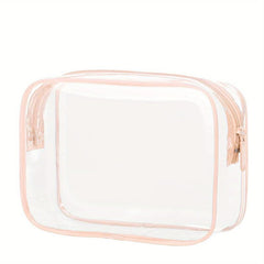 Clear Zipper Cosmetic Bag Portable Travel Toiletry Bag