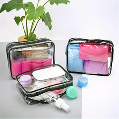 Clear Zipper Cosmetic Bag Portable Travel Toiletry Bag
