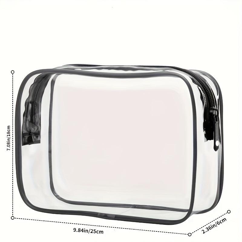 Clear Zipper Cosmetic Bag Portable Travel Toiletry Bag