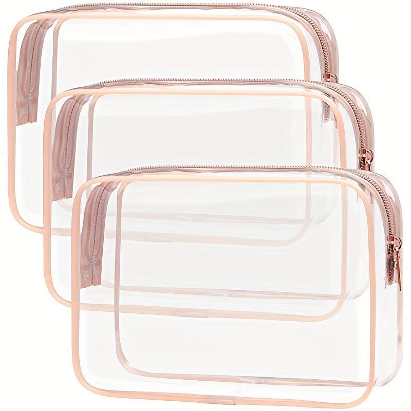Clear Zipper Cosmetic Bag Portable Travel Toiletry Bag