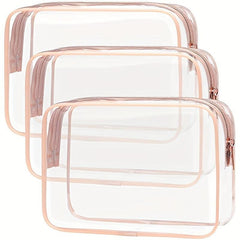 Clear Zipper Cosmetic Bag Portable Travel Toiletry Bag