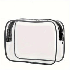 Clear Zipper Cosmetic Bag Portable Travel Toiletry Bag