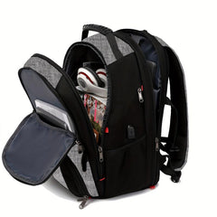 Large Capacity Travel Backpack 43x18 cm Business Laptop USB Charging Port