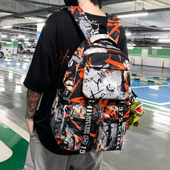 Street Graffiti Backpack Large Capacity Student Schoolbag