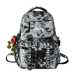 Street Graffiti Backpack Large Capacity Student Schoolbag