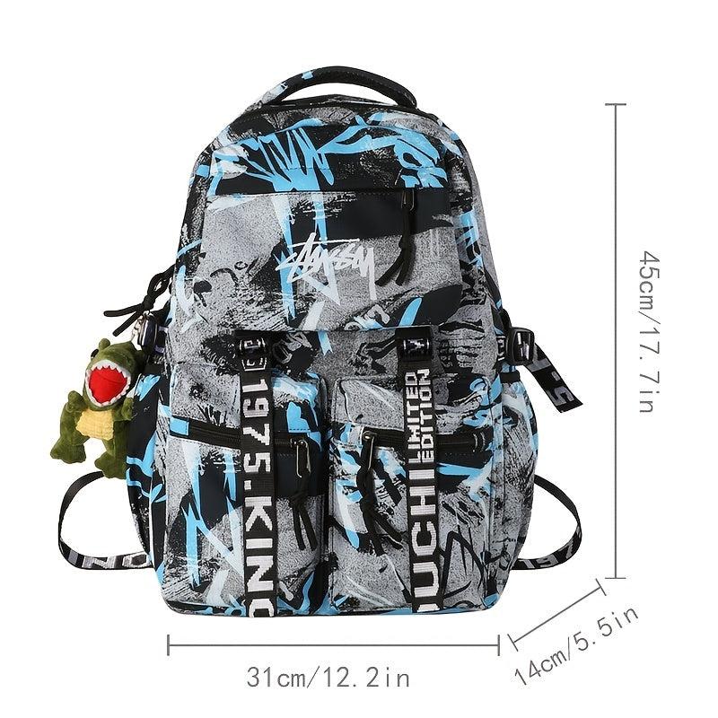 Street Graffiti Backpack Large Capacity Student Schoolbag