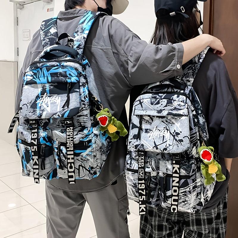 Street Graffiti Backpack Large Capacity Student Schoolbag
