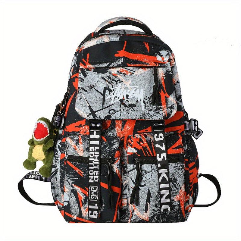 Street Graffiti Backpack Large Capacity Student Schoolbag
