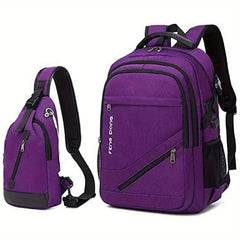 Large Laptop Backpack 17.3 Durable Waterproof Travel Bag USB Charging
