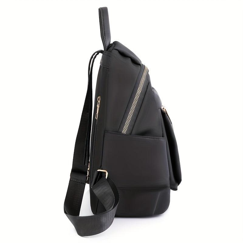 Casual Flower Embroidery Backpack Lightweight Waterproof Oxford Cloth