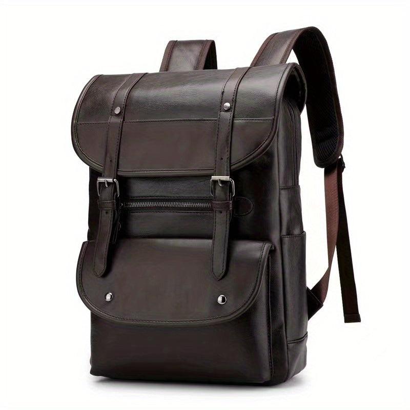 Vintage Large Capacity PU Leather Shoulder Bag Backpack Waterproof