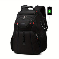 Large Capacity Waterproof Laptop Backpack USB Charging Port