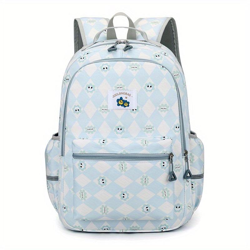 Cartoon Flower School Bag For Women Primary School Students Backpack