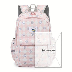 Cartoon Flower School Bag For Women Primary School Students Backpack
