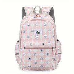 Cartoon Flower School Bag For Women Primary School Students Backpack