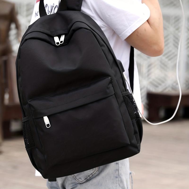 Large Capacity Functional School Bag with USB Charging Port