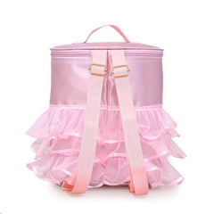Girls Ballet Bag Backpack Dance School Bag Lace Storage Bag
