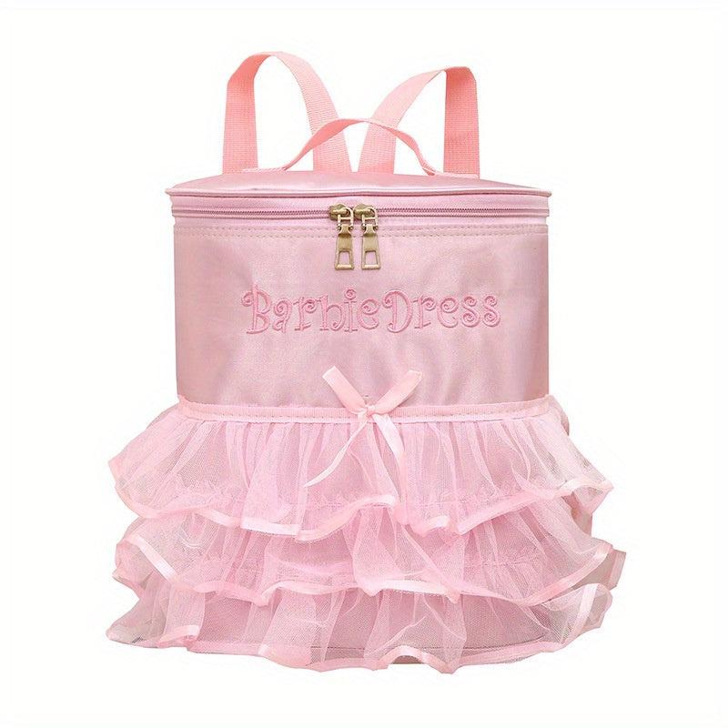 Girls Ballet Bag Backpack Dance School Bag Lace Storage Bag