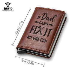 PAPA Men's Engraved RFID Blocking Card Holder Money Clip