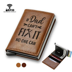 PAPA Men's Engraved RFID Blocking Card Holder Money Clip